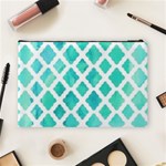 Blue mosaic  Cosmetic Bag (Large)  Back