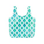 Blue mosaic  Full Print Recycle Bags (S)  Front