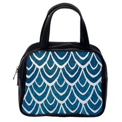 Blue Fish Scales  Classic Handbags (one Side) by Brittlevirginclothing