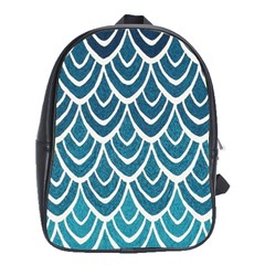 Blue Fish Scales  School Bags (xl)  by Brittlevirginclothing