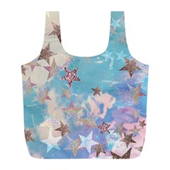 Pastel Colored Stars  Full Print Recycle Bags (l)  by Brittlevirginclothing