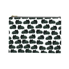 Black Cat Cosmetic Bag (large)  by Brittlevirginclothing