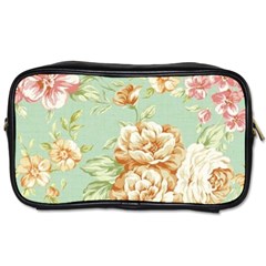 Vintage Pastel Flowers Toiletries Bags by Brittlevirginclothing