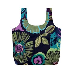 Lila Toned Flowers Full Print Recycle Bags (m)  by Brittlevirginclothing