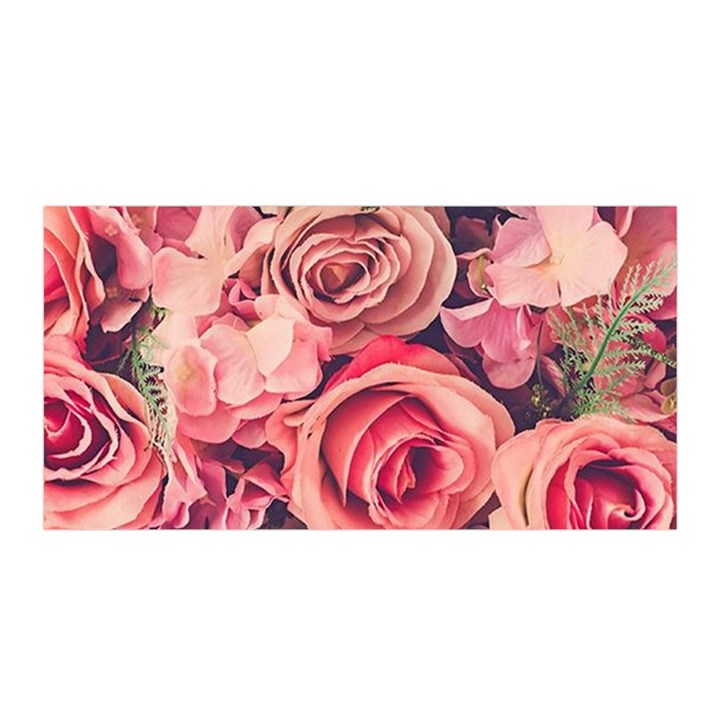 Beautiful pink roses  Satin Wrap