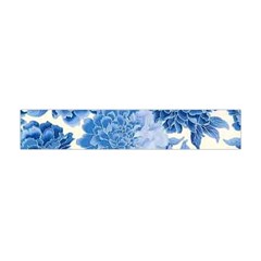 Blue Flowers Flano Scarf (mini) by Brittlevirginclothing