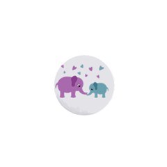 Elephant Love 1  Mini Buttons by Valentinaart