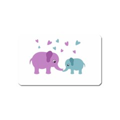 Elephant Love Magnet (name Card) by Valentinaart