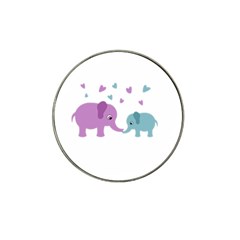 Elephant Love Hat Clip Ball Marker (4 Pack) by Valentinaart