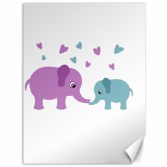 Elephant Love Canvas 36  X 48   by Valentinaart