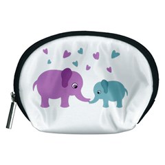 Elephant Love Accessory Pouches (medium)  by Valentinaart