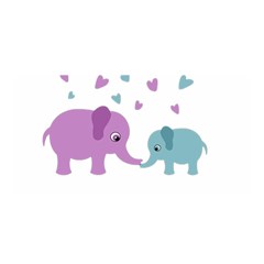 Elephant Love Satin Wrap by Valentinaart