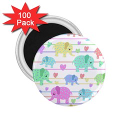 Elephant pastel pattern 2.25  Magnets (100 pack) 