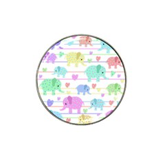 Elephant pastel pattern Hat Clip Ball Marker (4 pack)