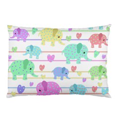 Elephant pastel pattern Pillow Case