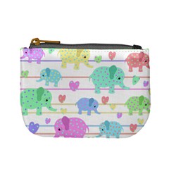 Elephant pastel pattern Mini Coin Purses