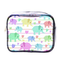 Elephant pastel pattern Mini Toiletries Bags