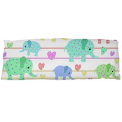 Elephant pastel pattern Body Pillow Case Dakimakura (Two Sides)