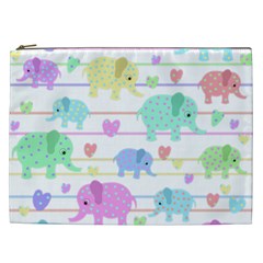 Elephant pastel pattern Cosmetic Bag (XXL) 