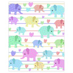 Elephant pastel pattern Drawstring Bag (Small)