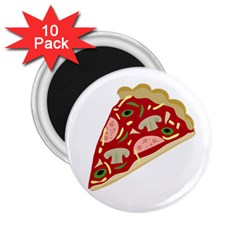 Pizza Slice 2 25  Magnets (10 Pack)  by Valentinaart