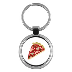 Pizza Slice Key Chains (round)  by Valentinaart