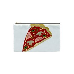 Pizza Slice Cosmetic Bag (small)  by Valentinaart