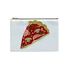 Pizza Slice Cosmetic Bag (medium)  by Valentinaart