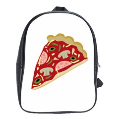 Pizza Slice School Bags(large)  by Valentinaart