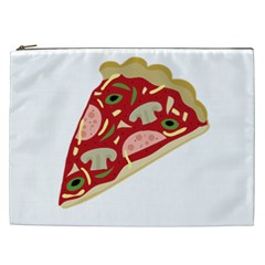 Pizza Slice Cosmetic Bag (xxl)  by Valentinaart