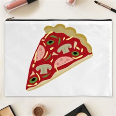 Pizza Slice Cosmetic Bag (xxxl)  by Valentinaart