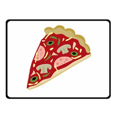 Pizza Slice Double Sided Fleece Blanket (small) 