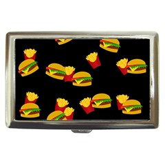 Hamburgers And French Fries Pattern Cigarette Money Cases by Valentinaart