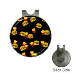 Hamburgers And French Fries Pattern Hat Clips With Golf Markers by Valentinaart