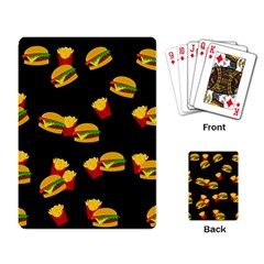 Hamburgers And French Fries Pattern Playing Card