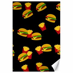 Hamburgers And French Fries Pattern Canvas 20  X 30   by Valentinaart