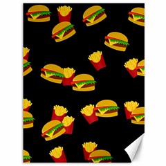 Hamburgers And French Fries Pattern Canvas 36  X 48   by Valentinaart