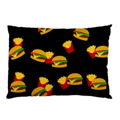 Hamburgers And French Fries Pattern Pillow Case (two Sides) by Valentinaart