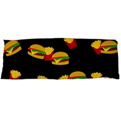 Hamburgers And French Fries Pattern Body Pillow Case (dakimakura) by Valentinaart