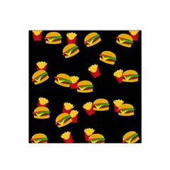 Hamburgers And French Fries Pattern Satin Bandana Scarf by Valentinaart