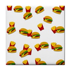 Hamburgers And French Fries  Tile Coasters by Valentinaart