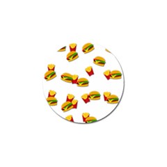 Hamburgers And French Fries  Golf Ball Marker by Valentinaart