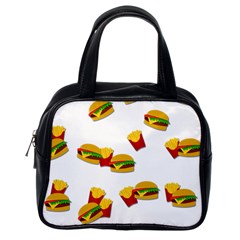 Hamburgers And French Fries  Classic Handbags (one Side) by Valentinaart