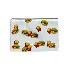 Hamburgers And French Fries  Cosmetic Bag (medium)  by Valentinaart