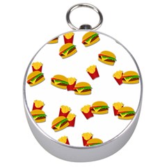 Hamburgers And French Fries  Silver Compasses by Valentinaart