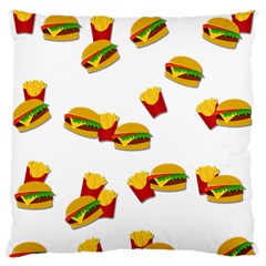 Hamburgers And French Fries  Standard Flano Cushion Case (one Side) by Valentinaart