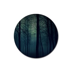 Dark Forest Rubber Coaster (round)  by Brittlevirginclothing