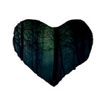 Dark forest Standard 16  Premium Heart Shape Cushions Front