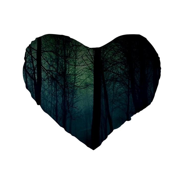 Dark forest Standard 16  Premium Heart Shape Cushions