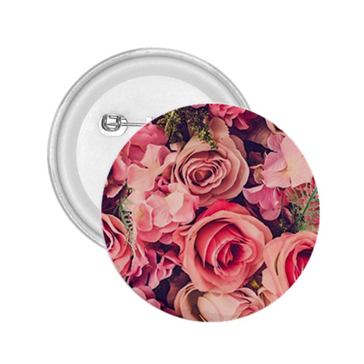 Beautiful pink roses 2.25  Buttons